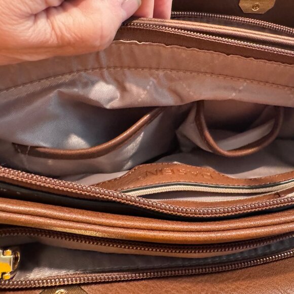 NWOT Women's Dasein Brown Vegan Leather Crossbody / Satchel bag Adjustable Strap - Picture 8 of 14